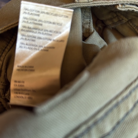 Anthropologie Pilcro The Wanderer pants Low Rise Utility Green Khaki Sz 28 - Picture 8 of 8